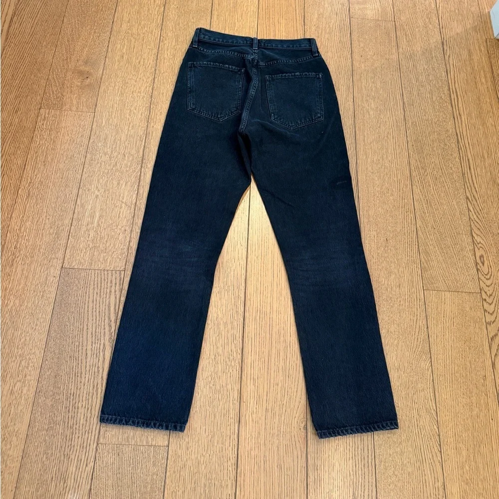AGOLDE Women's Size 24 Black Wash Nico Button Fly Skinny Jeans